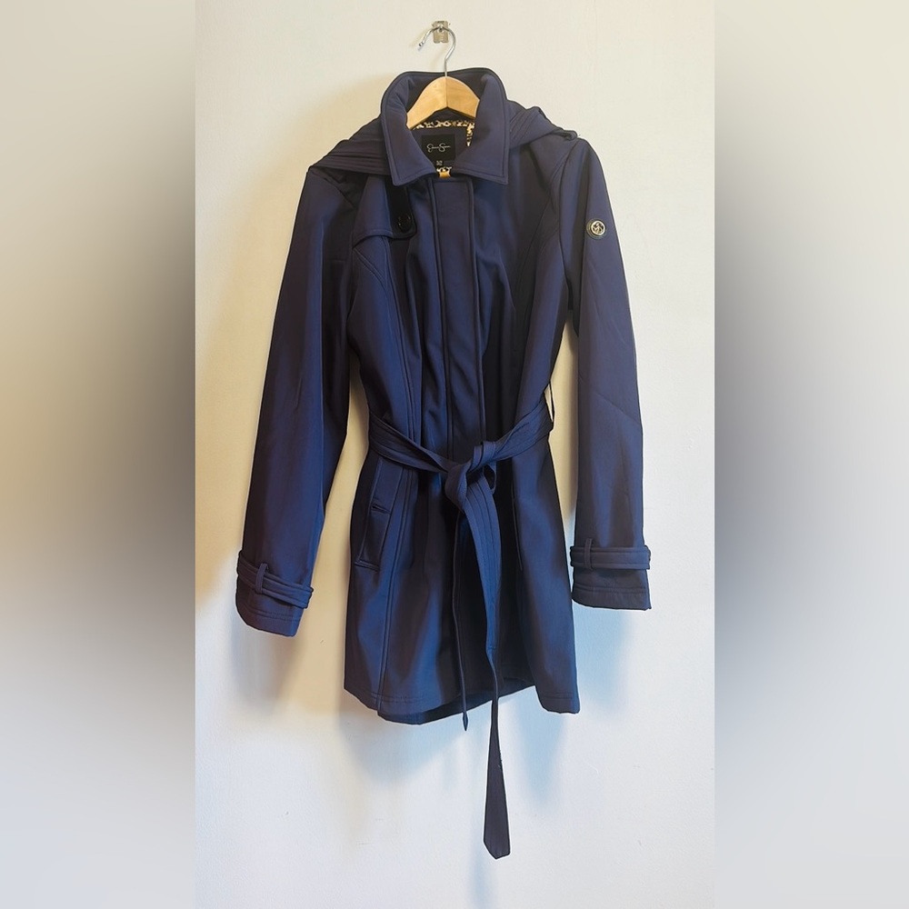 New without tags, Jessica Simpson Softshell Trench, Navy Blue, Sz XL